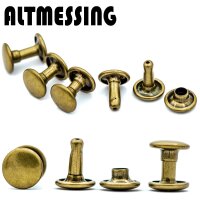 Veredelte Hohlnieten in "ALTMESSING"