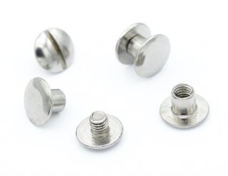 10 Stück Gürtelnieten 5 mm | Nieten für Lederriemen | Edelstahl