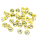 100 St&uuml;ck Strassnieten Kristall / Gold | Schmucknieten | Ziernieten | Strasssteine |