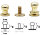 4 Stück Kopfnieten mit Schraubverschluss 6 mm / Pilzkopfniete Gold / Knopfniete zum Anschrauben / Beiltaschenknopf