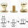 20 Stück Kopfnieten mit Schraubverschluss 8 mm / Pilzkopfniete Gold / Knopfniete zum Anschrauben / Beiltaschenknopf