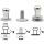 4 St&uuml;ck Kopfnieten mit Schraubverschluss 5 mm / Pilzkopfniete Silber / Knopfniete zum Anschrauben / Beiltaschenknopf 