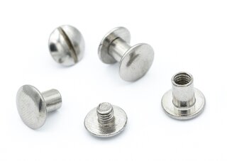 10 Stück Gürtelnieten 7 mm | Nieten für Lederriemen | Edelstahl